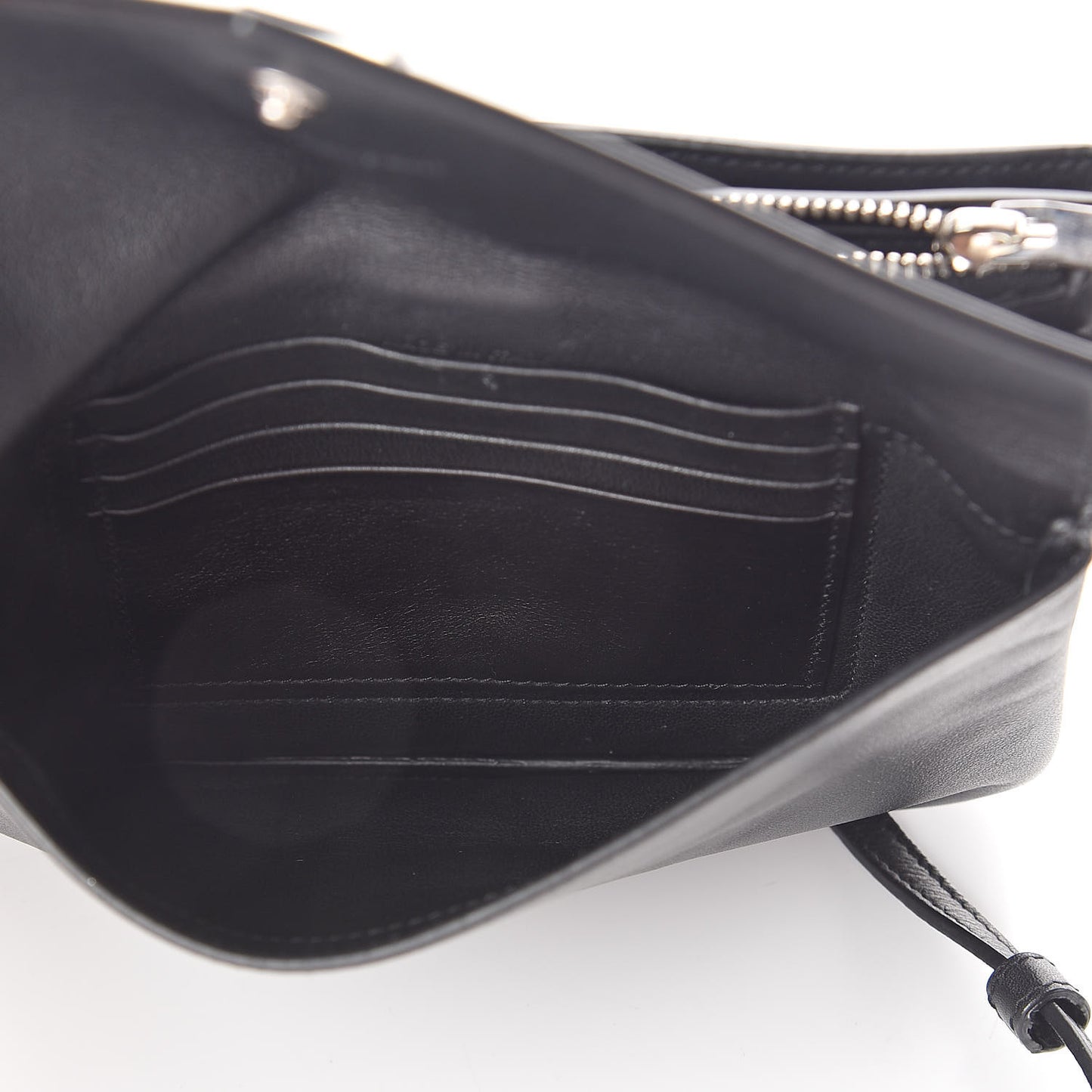 Calfskin Monogram Tri Pocket Crossbody Bag Black