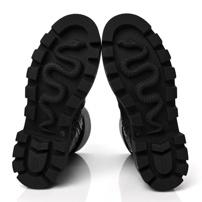 Gucci Nappa Frances GG Matelasse Platform Combat Boots 38 Black 5 of 7