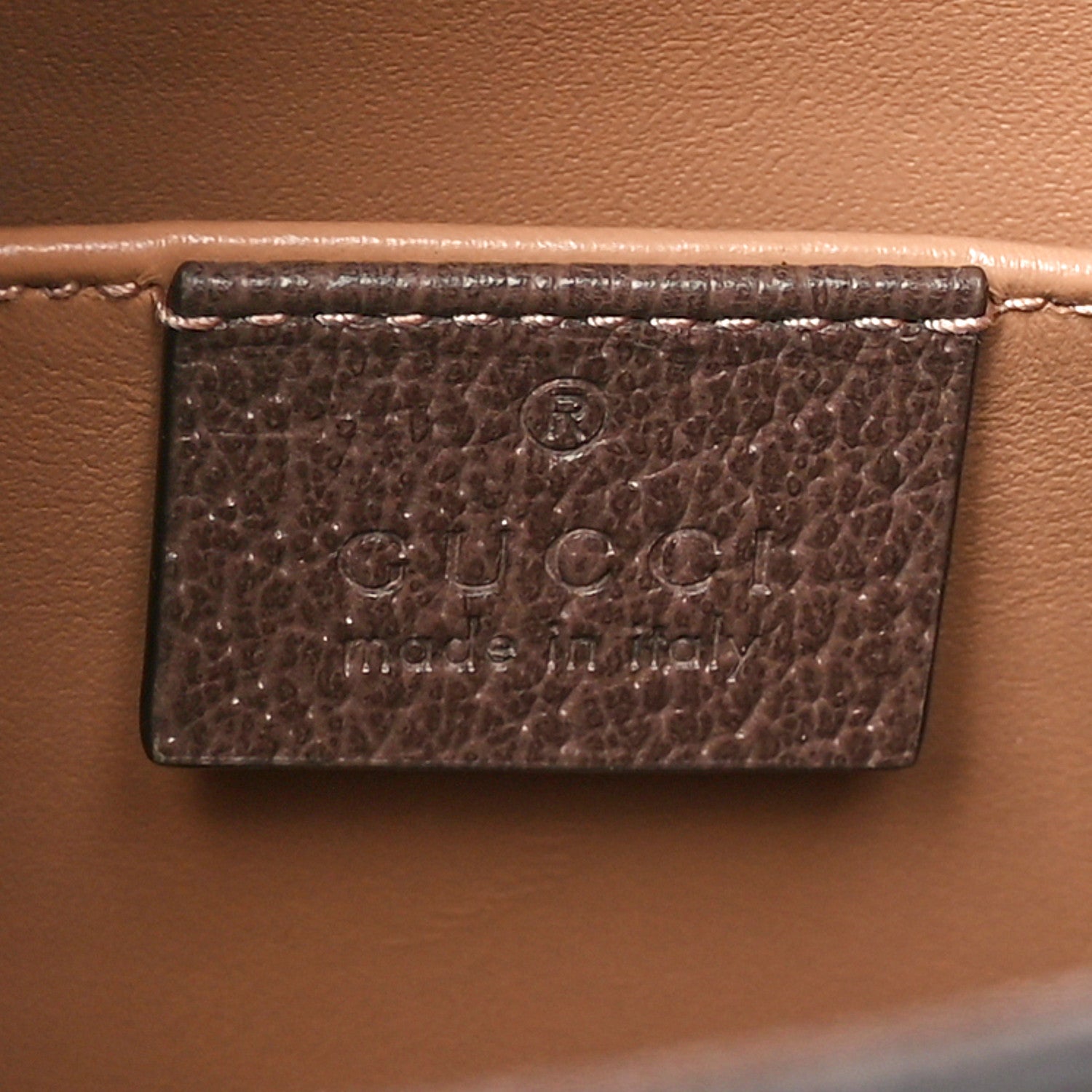 Gucci Monogram Jumbo GG Textured Dollar Calfskin Small Diana Tote Bag Camel Ebony New Acero 6 of 10