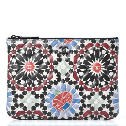 Chanel Glazed Lambskin Quilted Medium Paris Dubai Cosmetic Case Multicolor 1 of 7