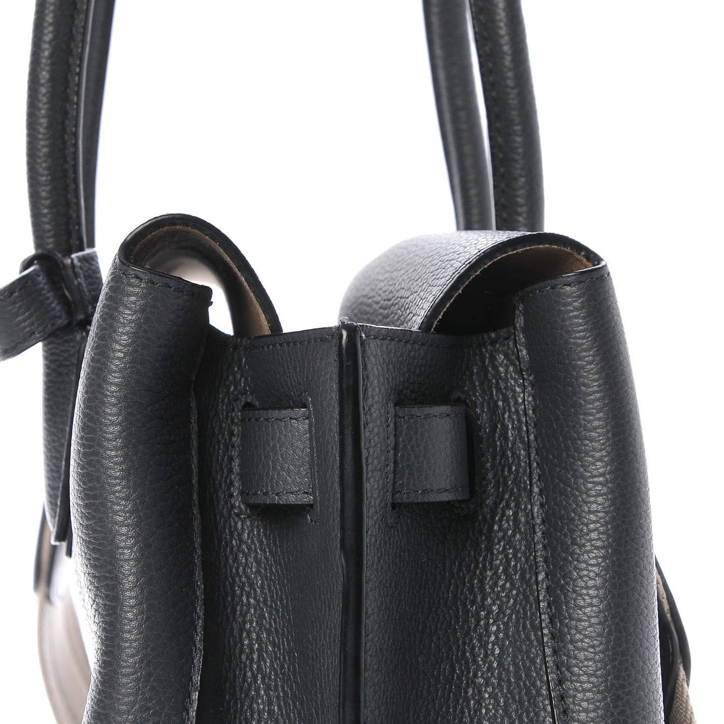 Grained Calfskin Medium Milla Tote Phantom Grey