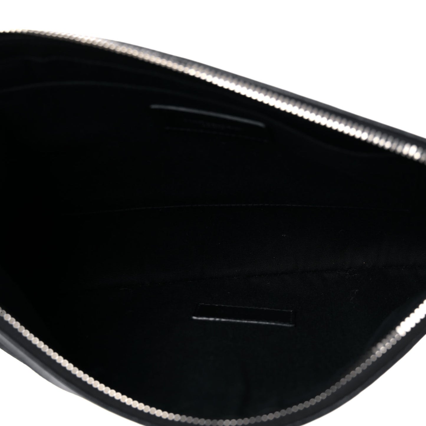 Linen Canvas Rive Gouche Zipped Pouch Black