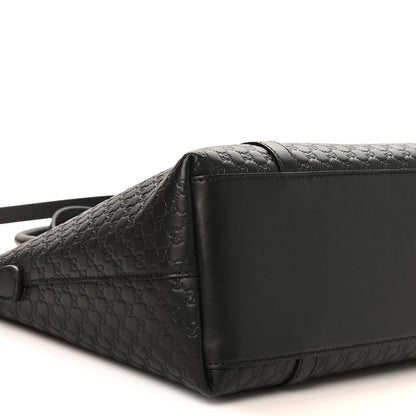 Gucci Soft Microguccissima Small Zippered Satchel Black 9 of 10