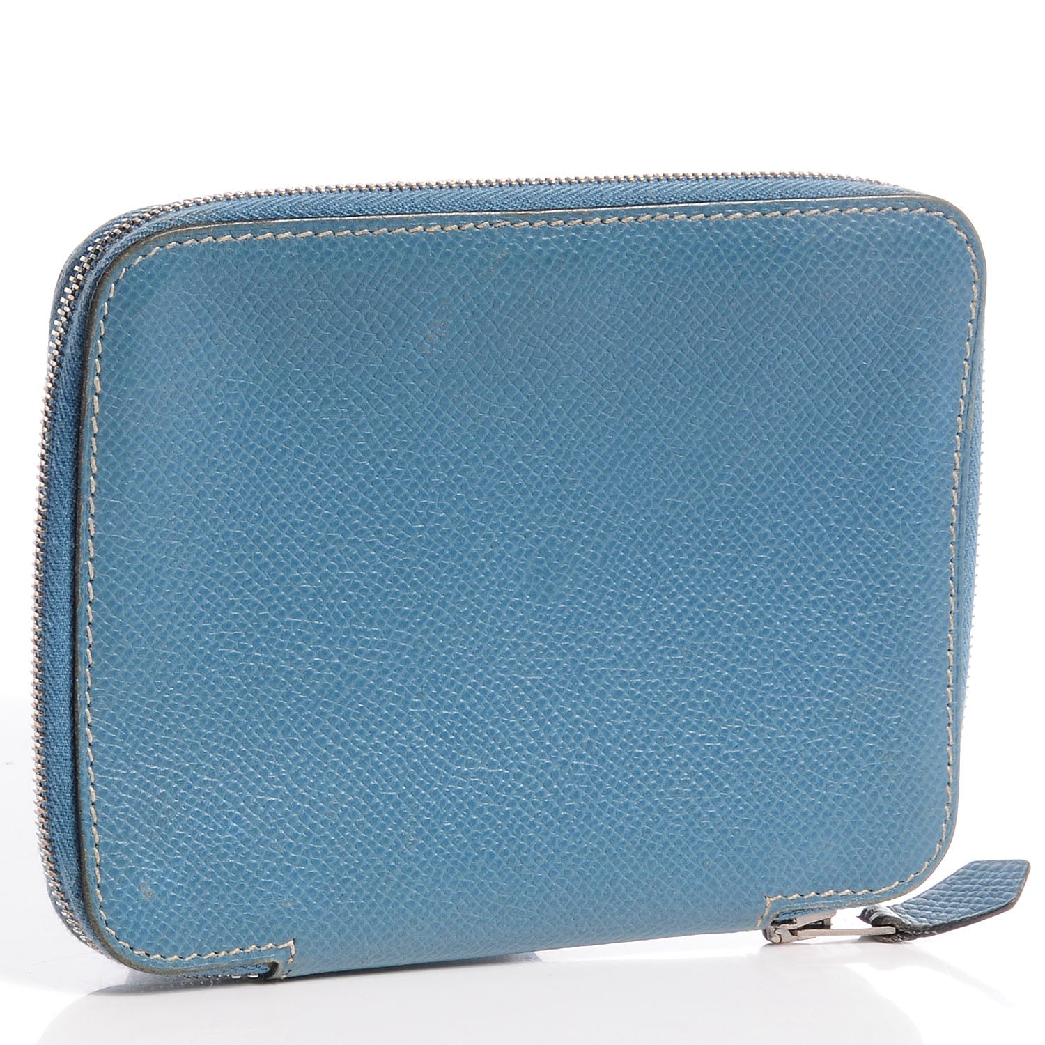 Hermes Epsom Globe Trotter Zip Agenda PM Cover Blue Jean 3 of 8