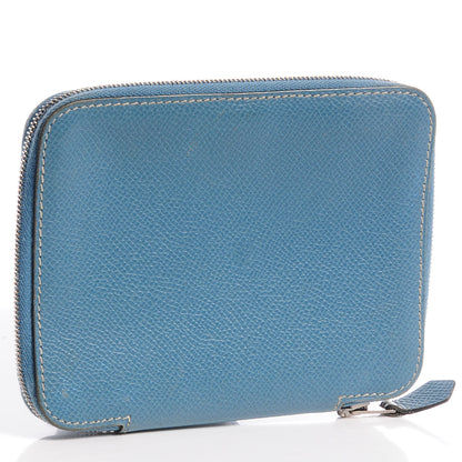 Hermes Epsom Globe Trotter Zip Agenda PM Cover Blue Jean 3 of 8