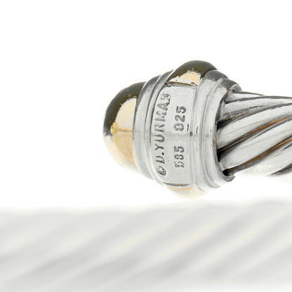 David Yurman Sterling Silver 14K Yellow Gold 7mm Cable Classics Bracelet 3 of 3
