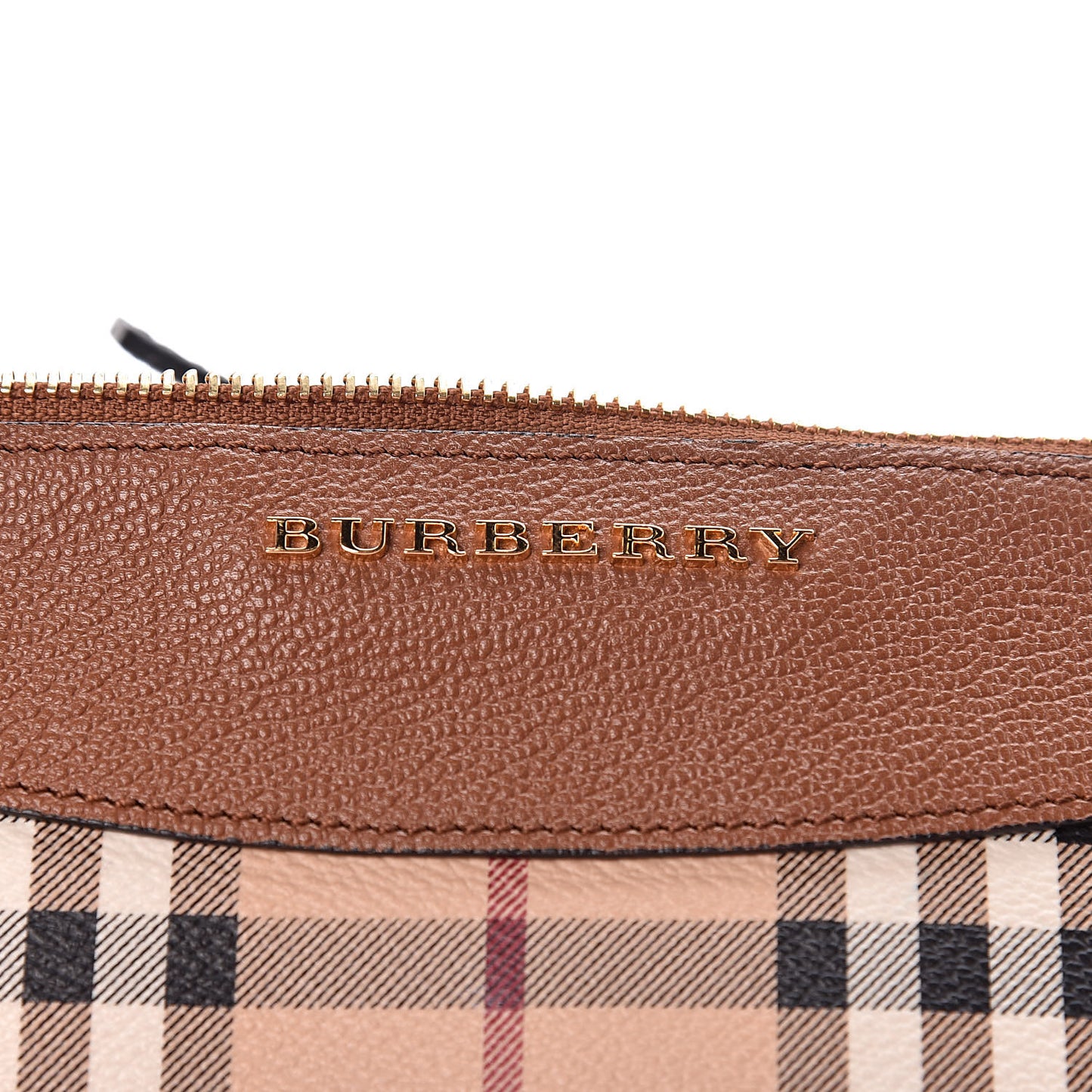 Haymarket Check Peyton Crossbody Clutch Bag Toffee
