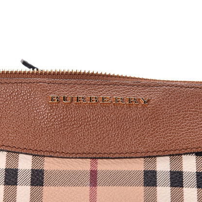 Burberry Haymarket Check Peyton Crossbody Clutch Bag Toffee 6 of 12