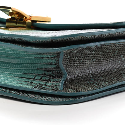 Celine Lizard Medium Classic Box Flap Bag Antarctic 8 of 8