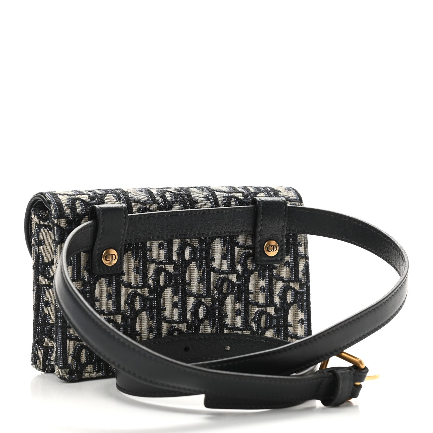 Christian Dior Oblique Saddle Belt Bag Blue 2 of 13