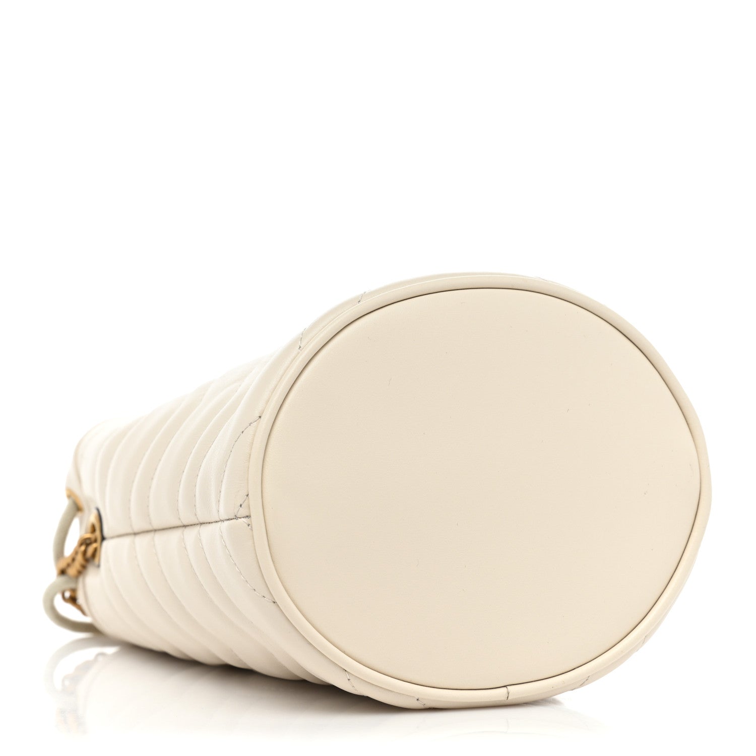 Gucci Calfskin Matelasse Mini GG Marmont 2.0 Bucket Bag White 4 of 10