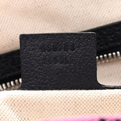 Gucci Monogram Multicolor Floral Embroidered Large Retro Interlocking G Three Pocket Backpack Pink Blue Multicolor 7 of 10