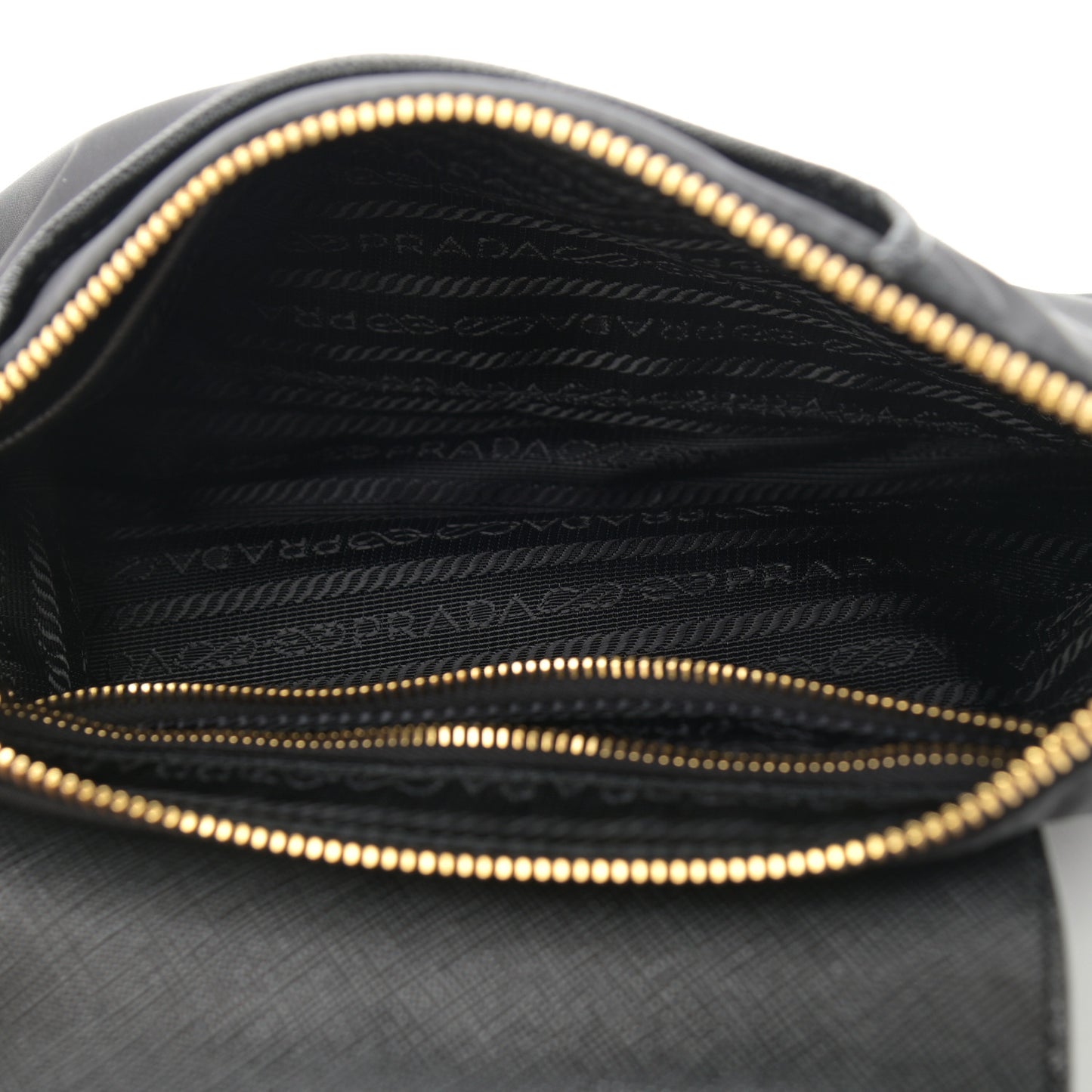 Tessuto Nylon Saffiano Crossbody Bag Black