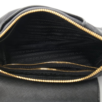 Prada Tessuto Nylon Saffiano Crossbody Bag Black 5 of 11