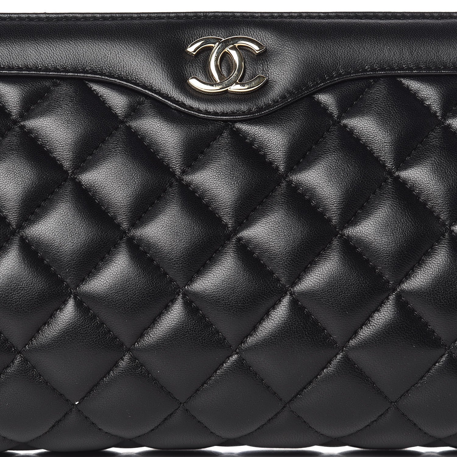 Chanel Lambskin Quilted Clutch Black 8 of 11