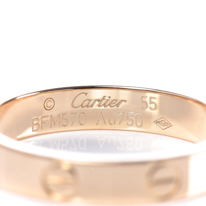 Cartier 18K Yellow Gold 3.5mm LOVE Wedding Band Ring 55 7.25 4 of 5