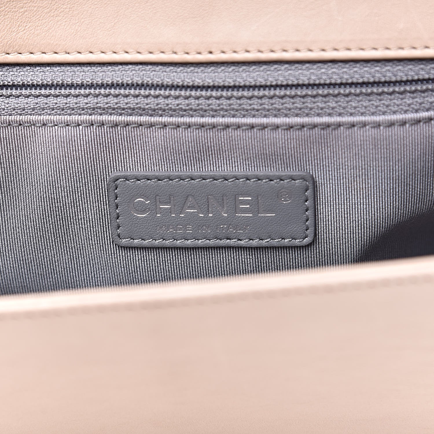 Chanel Calfskin Quilted Double Stitch New Medium Boy Flap Beige 6 of 15