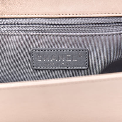 Chanel Calfskin Quilted Double Stitch New Medium Boy Flap Beige 6 of 15