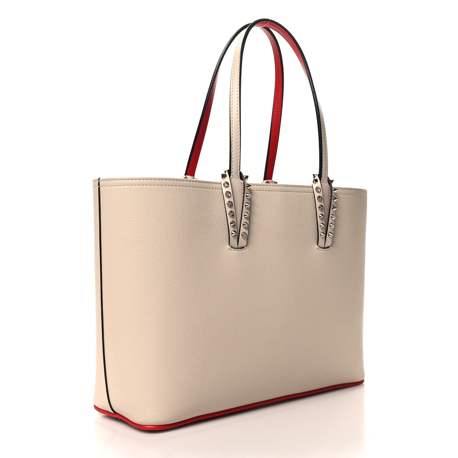 Christian Louboutin Calfskin Spikes Small East West Cabata Tote in Ballerina Ballerina 4 of 10