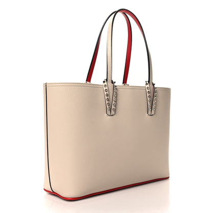 Christian Louboutin Calfskin Spikes Small East West Cabata Tote in Ballerina Ballerina 4 of 10