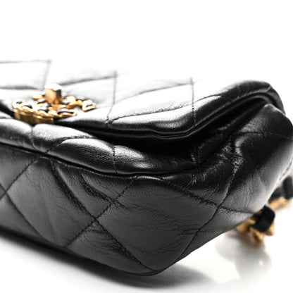 Chanel Goatskin Quilted Chanel 19 Waist Bag Black 10 of 11