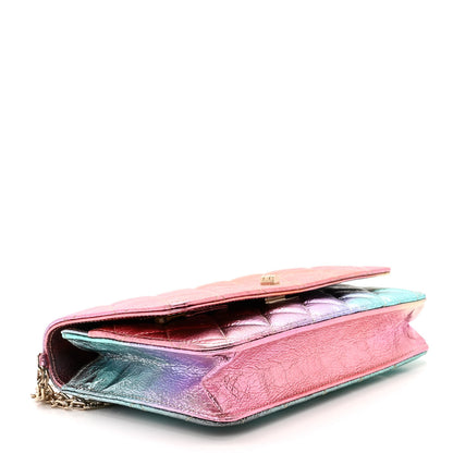 Chanel Metallic Goatskin Quilted 2.55 Reissue Wallet on Chain WOC Multicolor 4 of 12