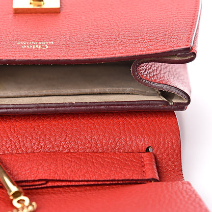 Chloe Grained Lambskin Mini Drew Shoulder Bag Plaid Red 18 of 18