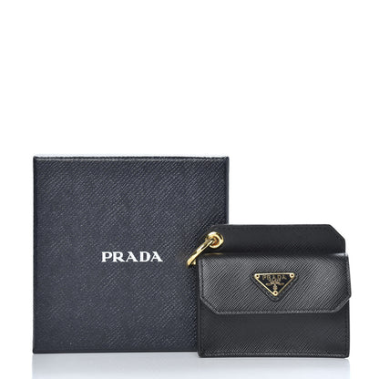 Prada Saffiano Metal Coin Purse Black 9 of 9