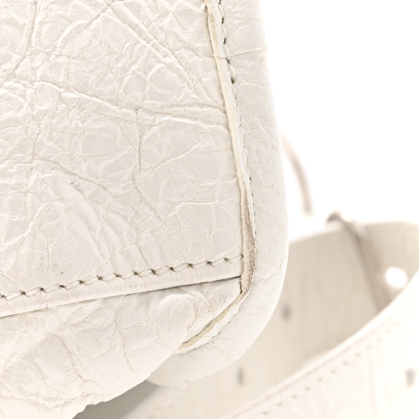 Agneau Arena Silver Hardware Small Le City Optic White
