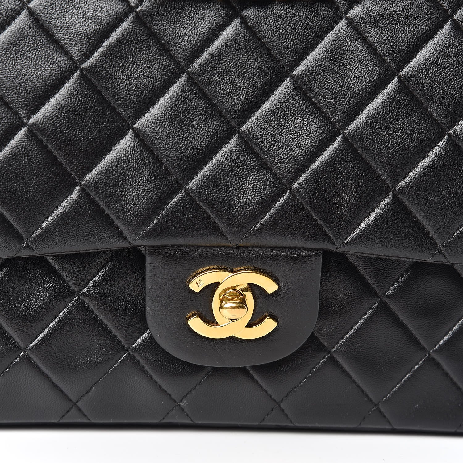 Chanel Lambskin Quilted Medium Double Flap Black 10 of 10
