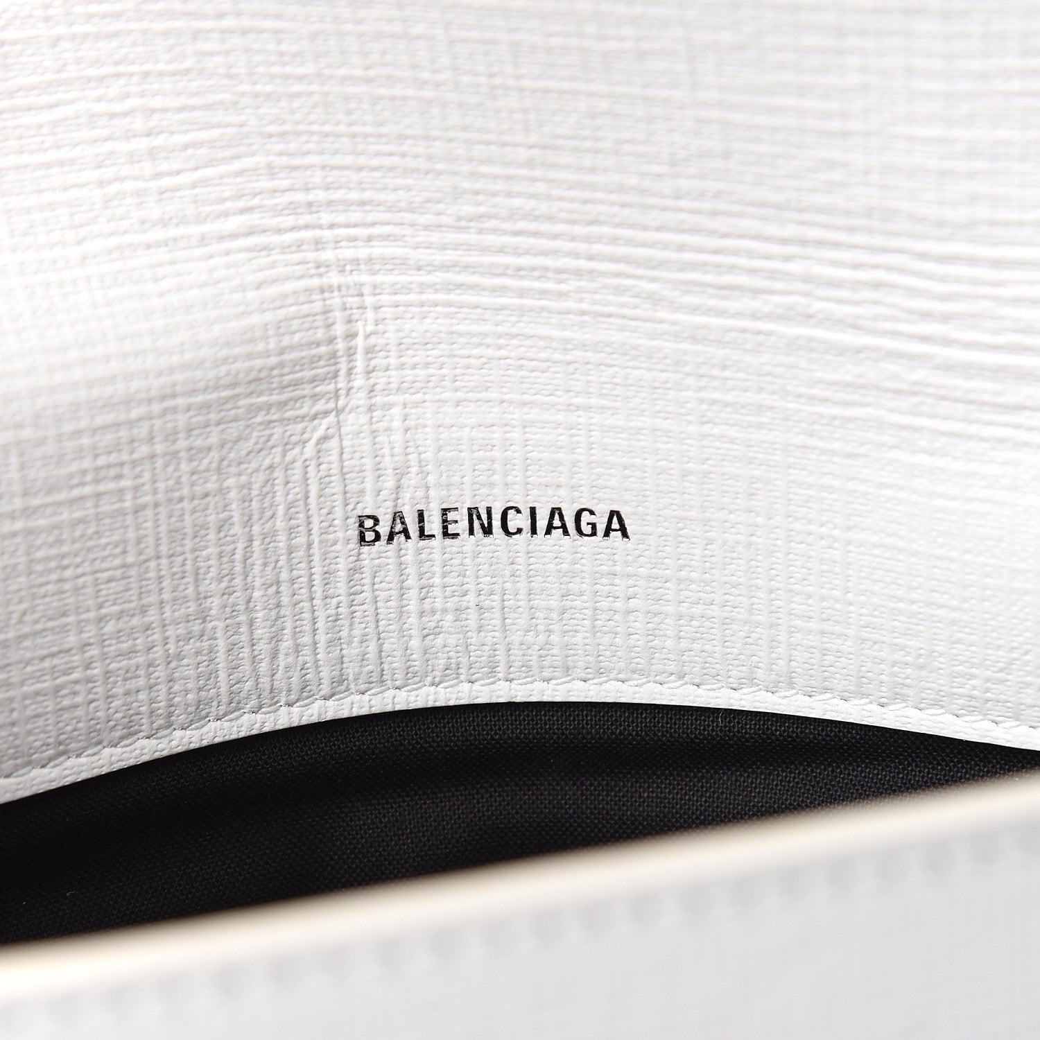 Balenciaga Squared Calfskin Logo Shopping Envelope Clutch White 6 of 8