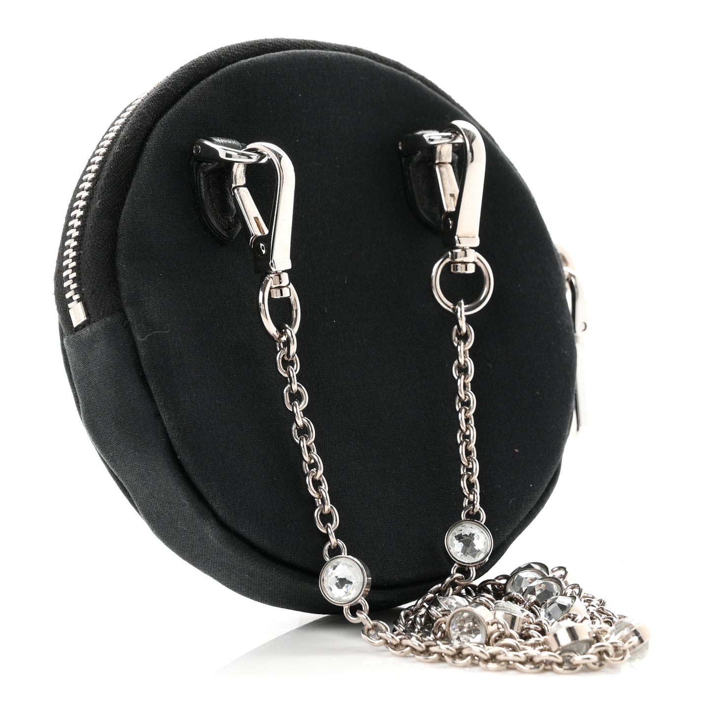 Raso Crystal Starlight Nano Circle Mini Bag Black