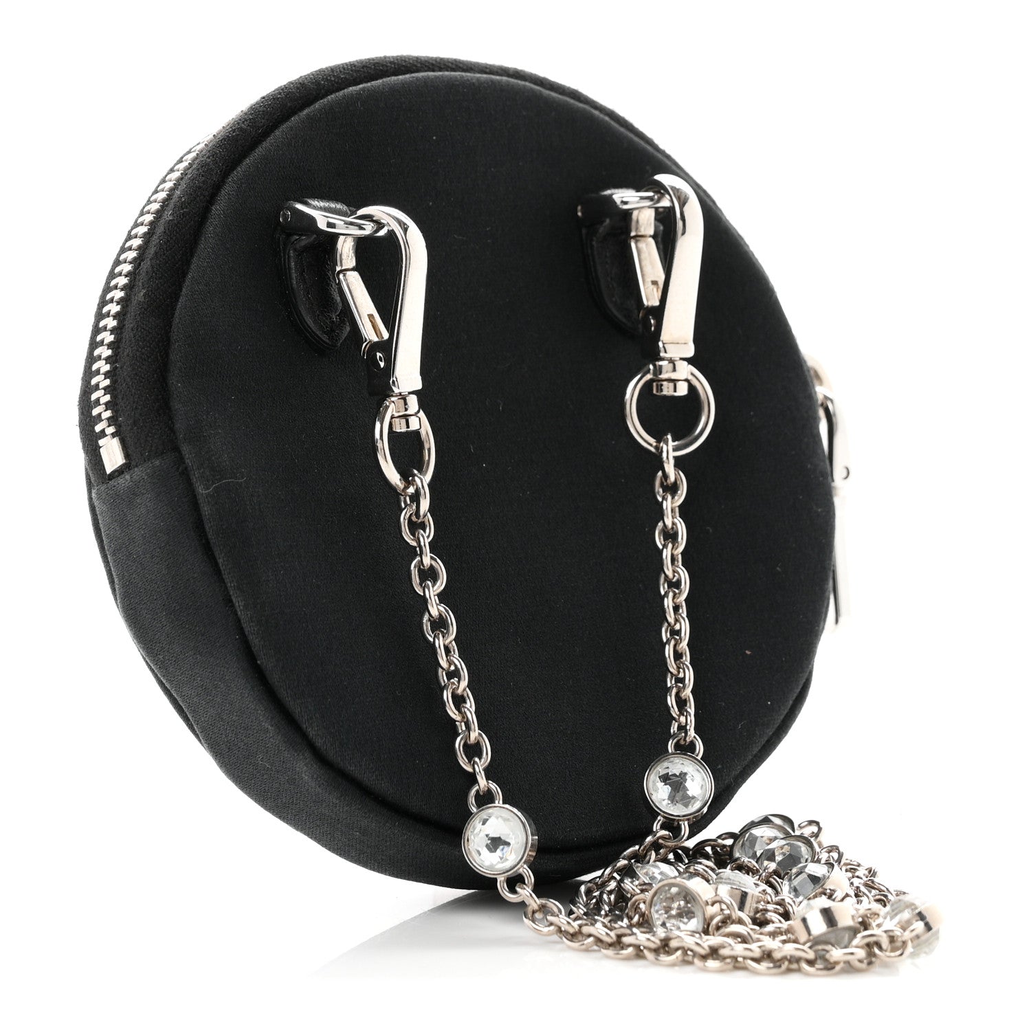 Miu Miu Raso Crystal Starlight Nano Circle Mini Bag Black 2 of 9