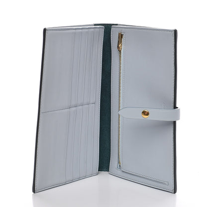 Celine Shiny Smooth Calfskin Large Multifunction Strap Wallet Dark Green Mineral 5 of 9