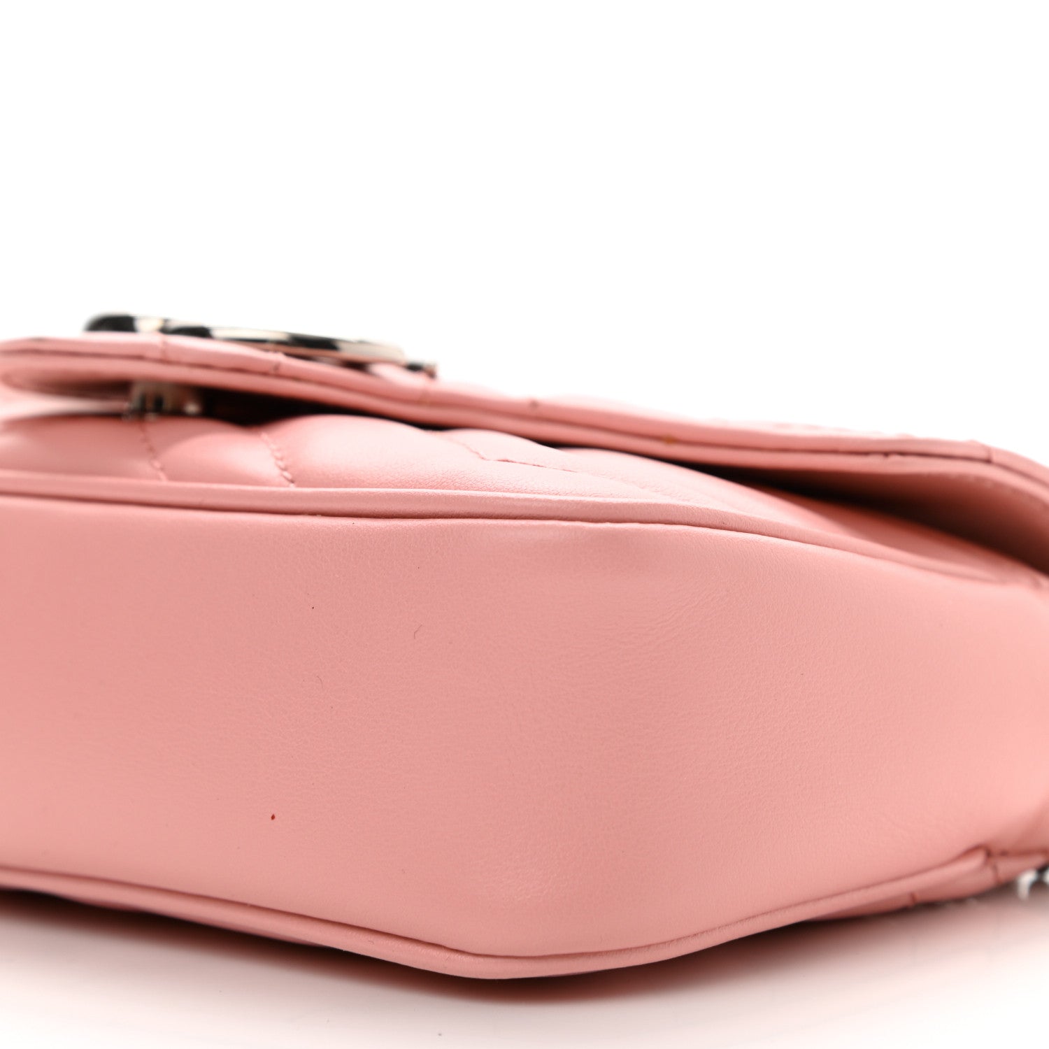 Gucci Calfskin Matelasse Super Mini GG Marmont Shoulder Bag Wild Rose 10 of 10
