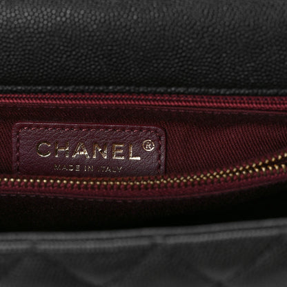 Chanel Caviar Quilted Small Coco Handle Flap Black 6 of 9