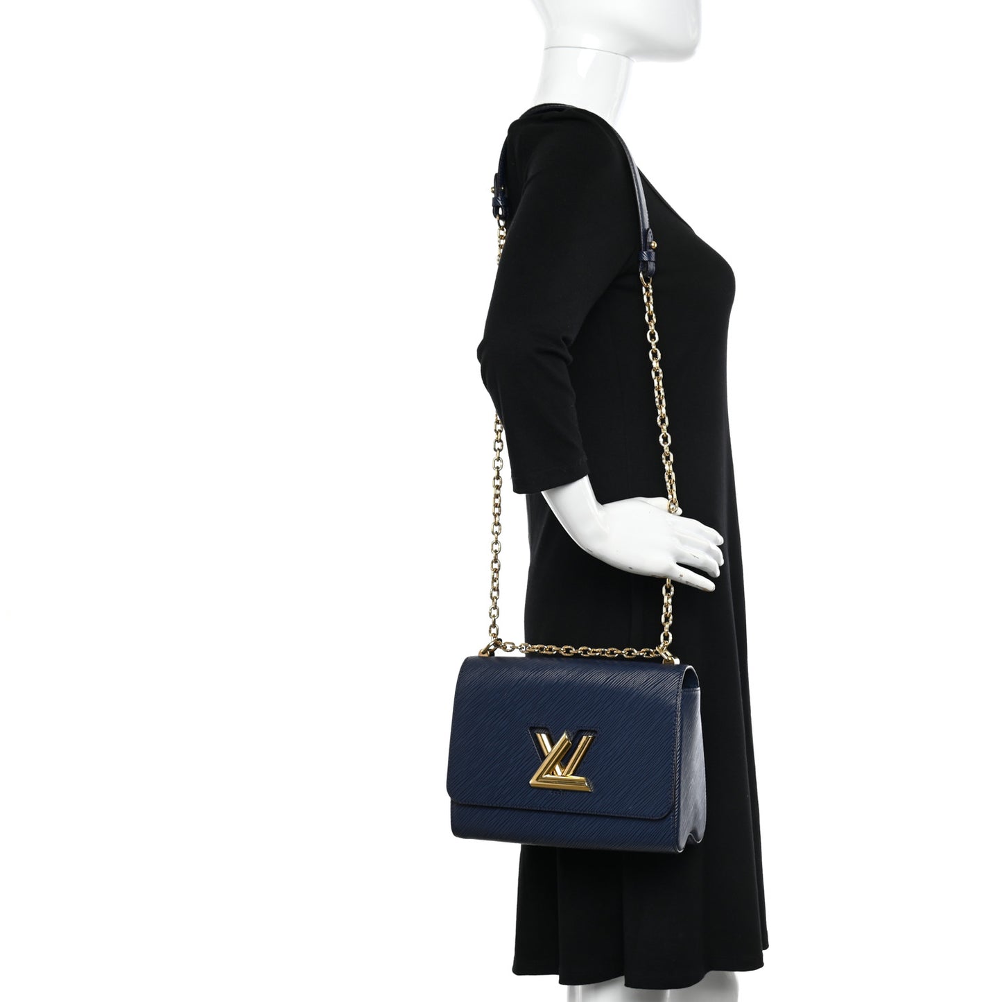 Epi Twist Shoulder Bag MM Indigo