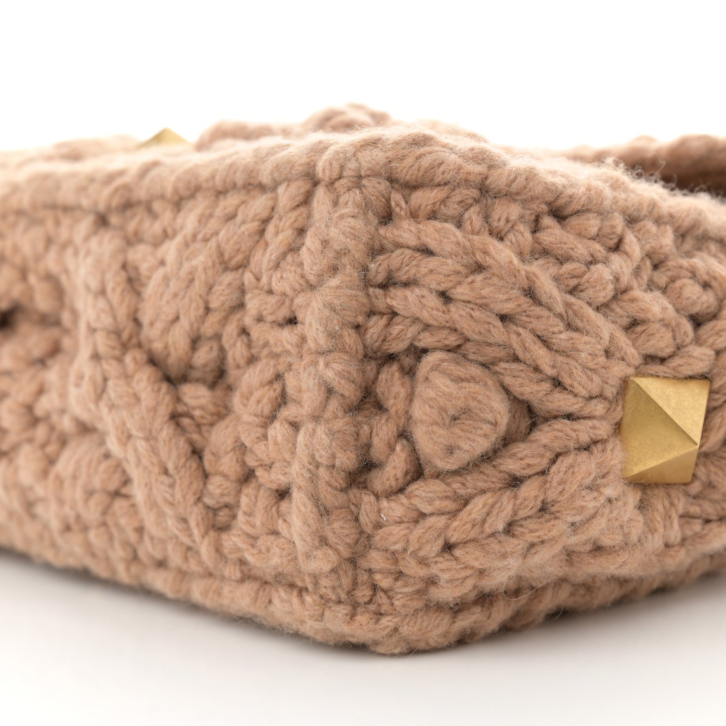 Cashmere Medium Roman Stud Shoulder Bag Brown