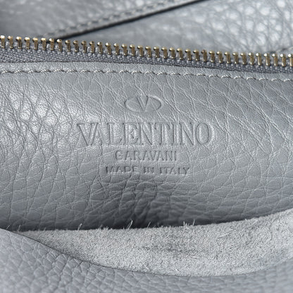 Valentino Garavani Pebbled Calfskin Large Rockstud Flip-Lock Messenger Bag Light Stone 6 of 15