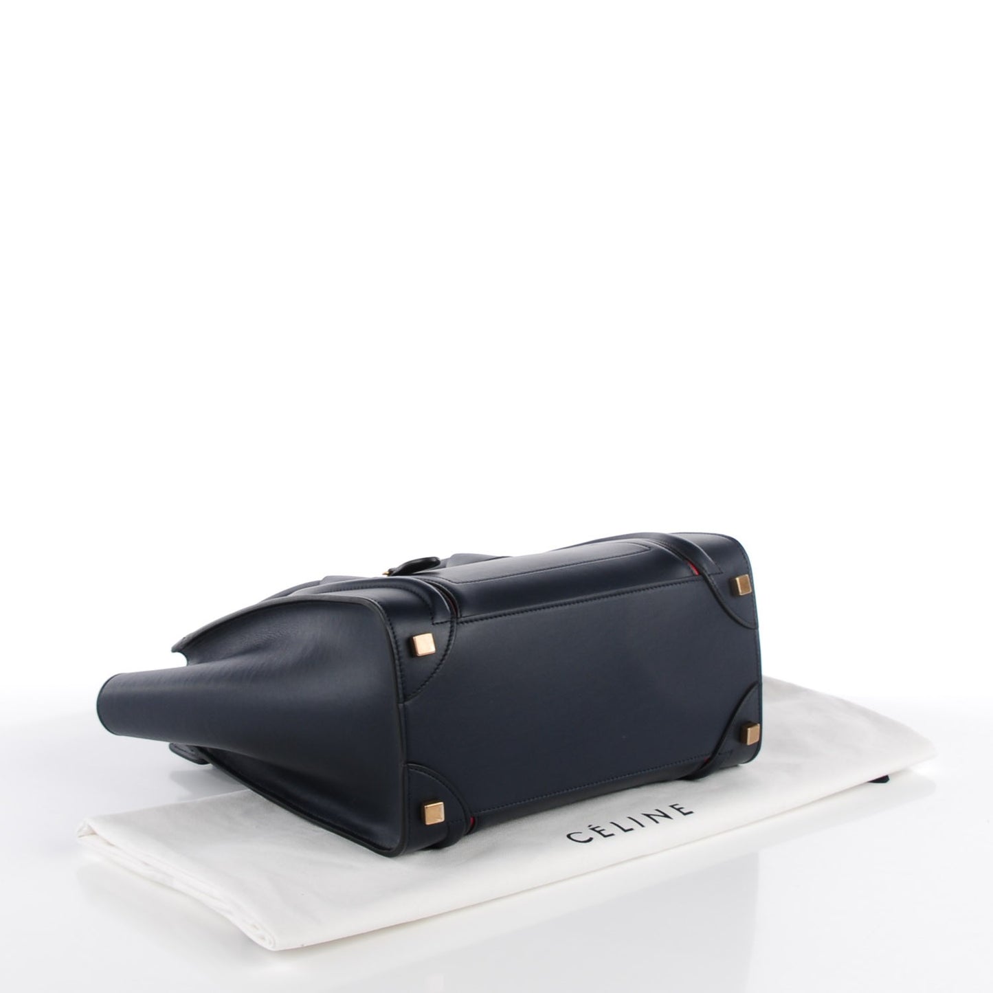 Smooth Calfskin Interstice Micro Luggage Navy Blue