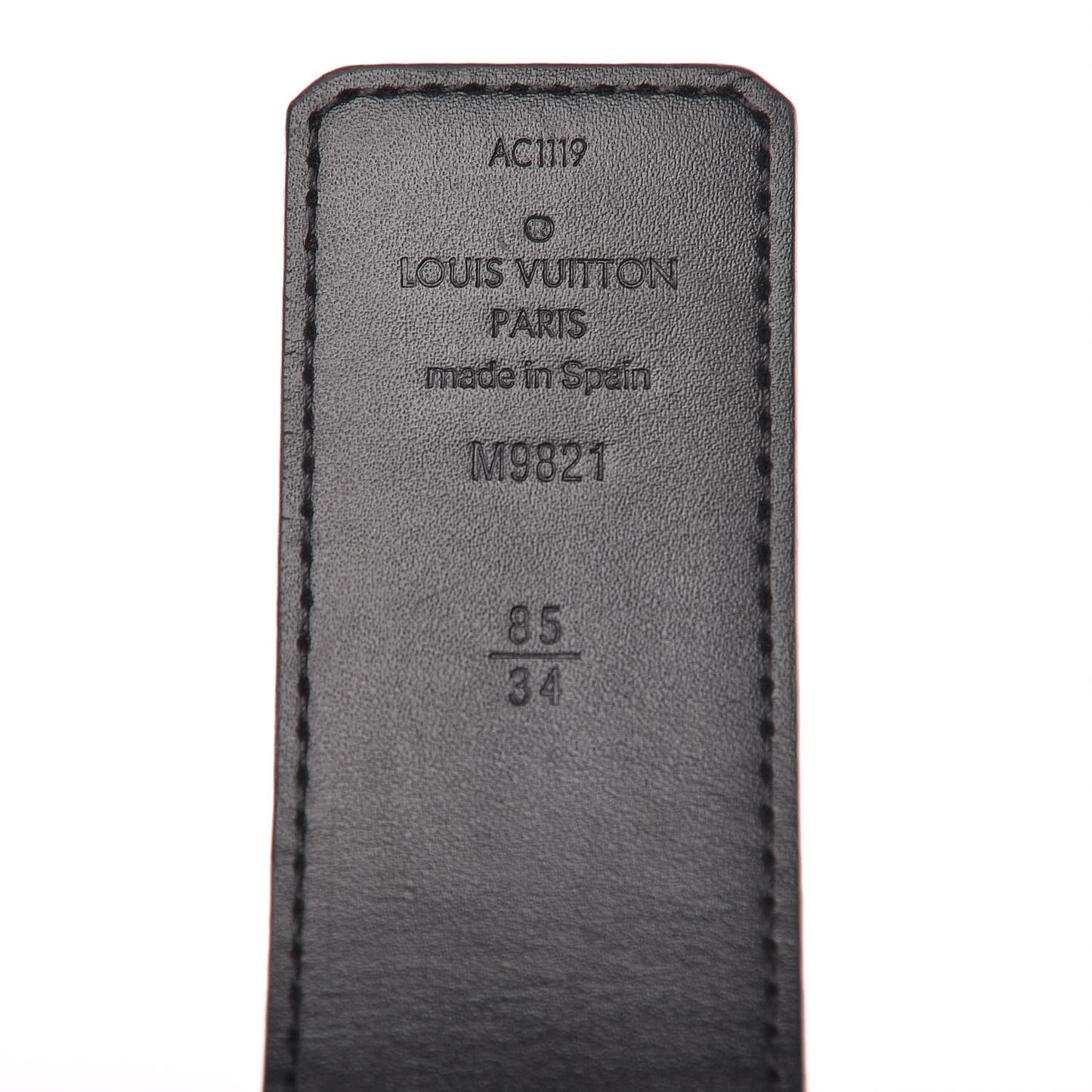 Calfskin Monogram 30mm LV Initiales Reversible Belt 85 34 Black