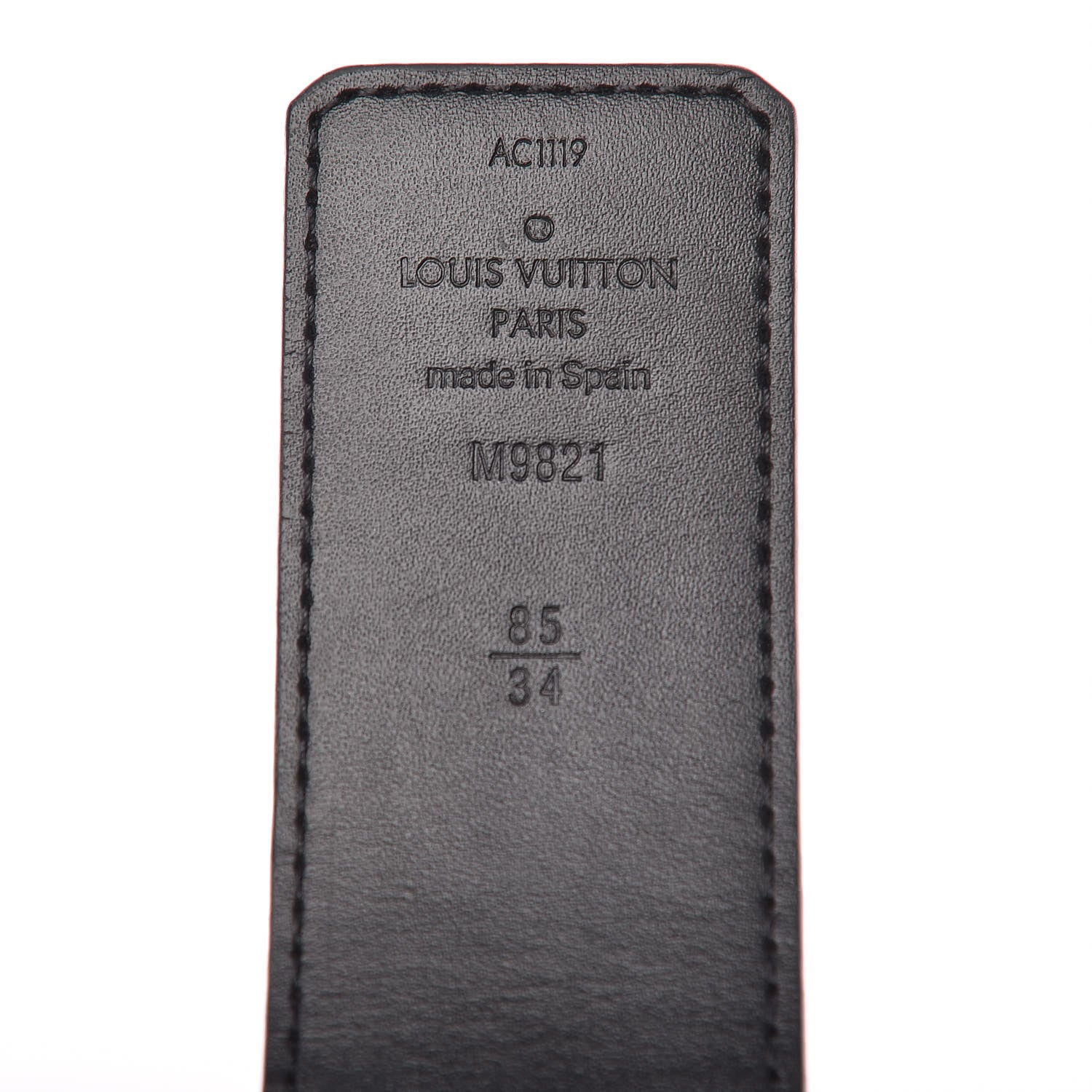 Louis Vuitton Calfskin Monogram 30mm LV Initiales Reversible Belt 85 34 Black 5 of 7