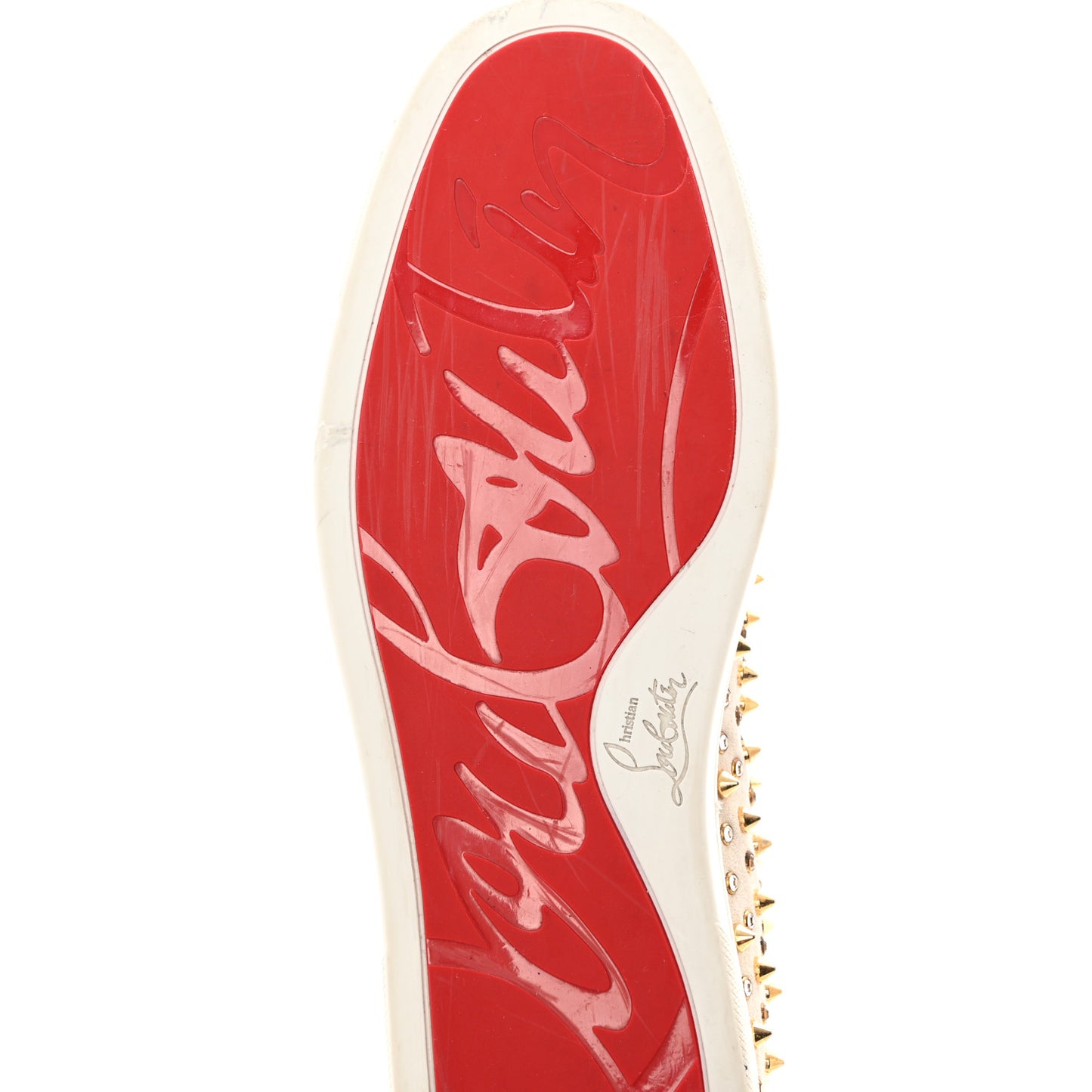 Veau Velours Spikes Womens Roller Boat Flat 44 Gold