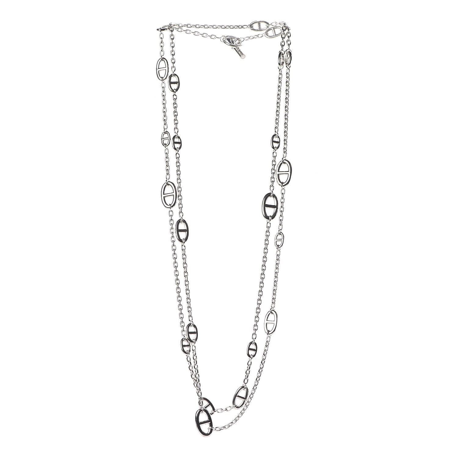 Hermes Sterling Silver Farandole Necklace 160 3 of 4
