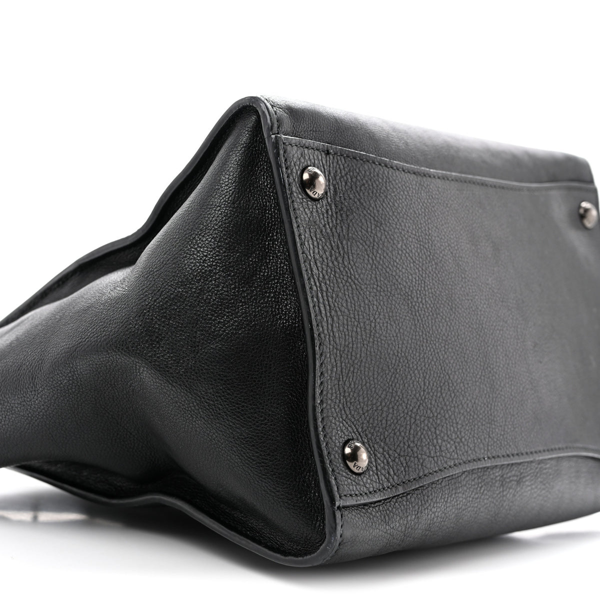 Glace Calf Twin Pocket Tote Black