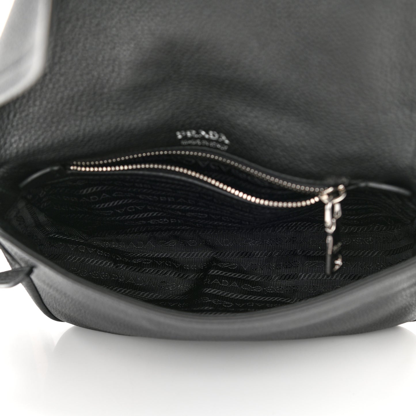 Vitello Daino Soft Flap Crossbody Black