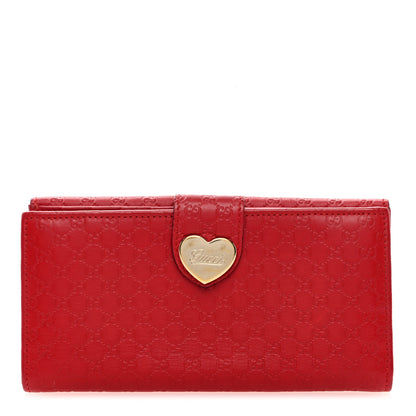 Gucci Microguccissima Heart Continental Wallet Red 1 of 6