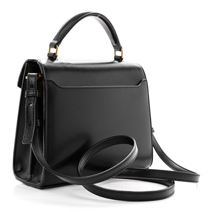 Saint Laurent Calfskin Mini Classic Monogram Cassandra Top Handle Black 3 of 12