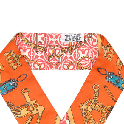 Hermes Silk Mors Et Gourmettes Remix Twilly 4 of 4