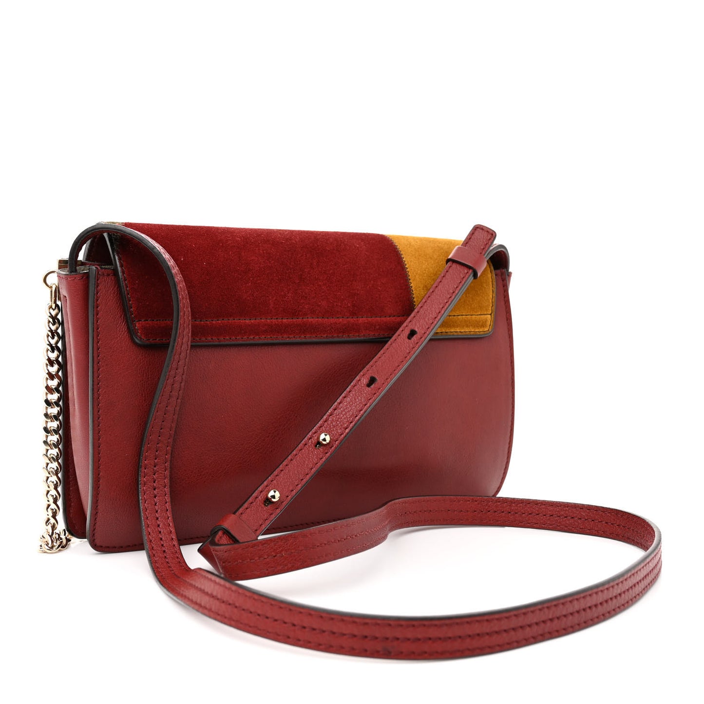 Suede Patchwork Small Faye Shoulder Bag Multicolor